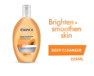 Eskinol Papaya Smooth Glow Facial Face Deep Cleanser 225ml - Pure Papaya Extract