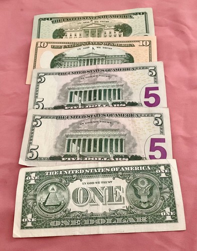 fancy serial number $20、$10、$5、 $1 dollar bills - Picture 7 of 7