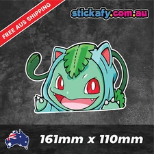 Cute Bulbasaur Sticker Funny Laptop Car Window Bumper 4x4 Ute Decal 4wd Pokemon