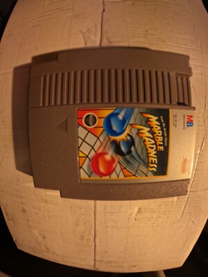 Original NES  MARBLE MADNESS - Working, Tested, Cleaned milton bradley game