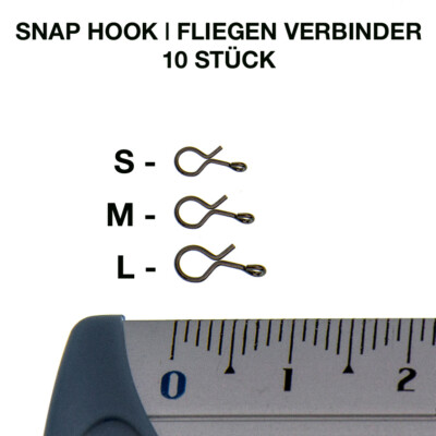 Snap Hook 10er Set (GP nach Auswahl) Fliegen Verbinder in 3 Größen Versandkfrei