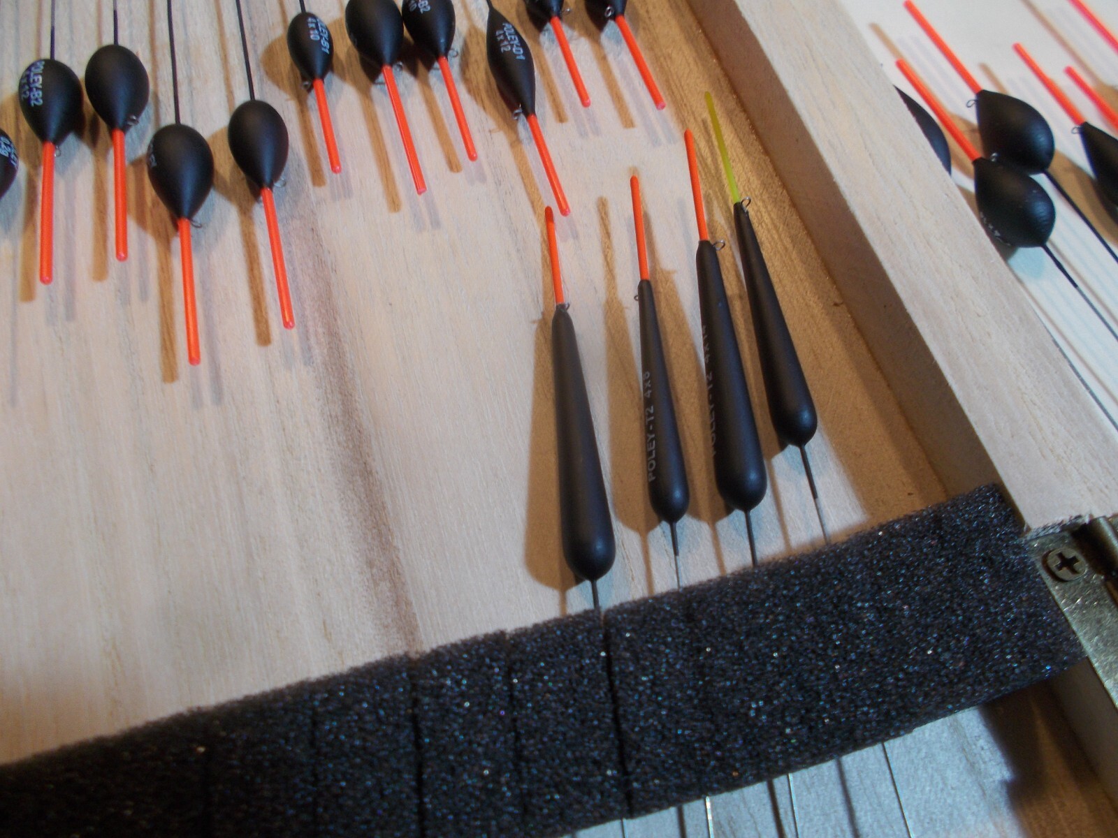 Wooden box full of pole fishing floats job lot FISHING SET UP eBay