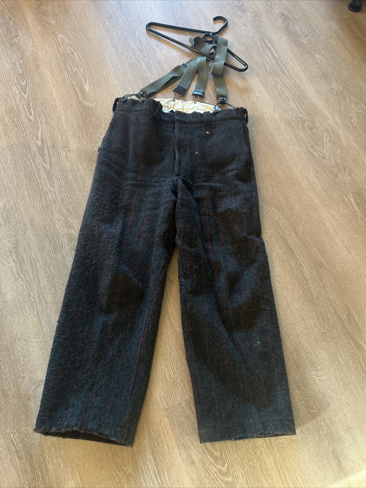 vintage bemidji woolen mills wool PANTS W Suspend… - image 1