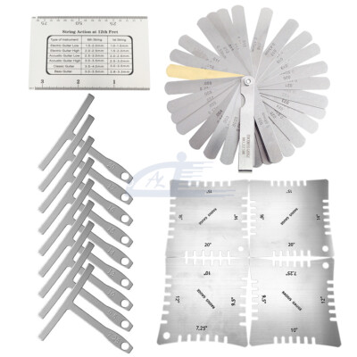 Guitar Understring Radius Gauge Notched Gauge String Action Ruler Feeler Gauge