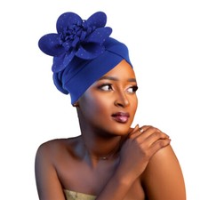 African Wedding Cap for Women Elegant Evening Party Muslim Head Wrap Bonnet Hat