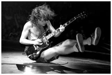 Angus Young - POSTER - AC/DC live Gibson SG guitar - WALL ART