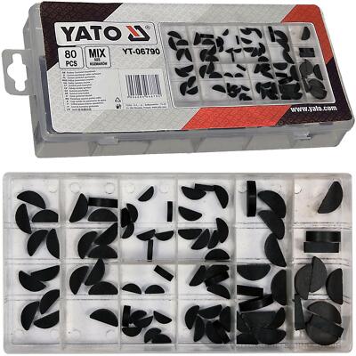 YATO FEDERKEILE SORTIMENT PAßFEDER SATZ 80-tlg HALBMOND MITNEHMERKEIL 3-4-5-6 mm