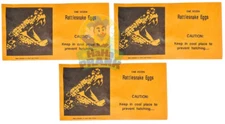 3 Rattlesnake Eggs Prank Envelopes - Magic Joke Trick Gag Gift Fun