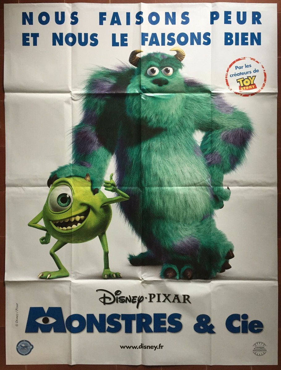 Affiche De Monstres Et Compagnie 2001 Monstres & Cie / Monstres Inc.