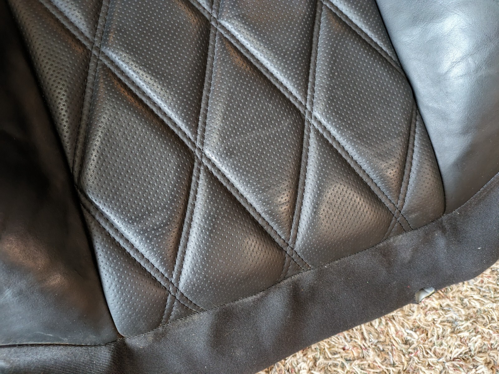 black 10-12 BENTLEY FLYING SPUR front right passenger SEAT upper back CUSHION