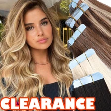 Thick 200g 80pcs Russian Extension Tape In Skin Weft Remy Human Hair Extensions