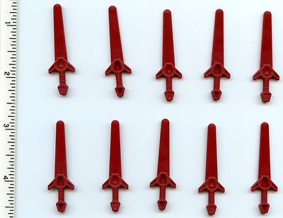 【未使用】レイマー10th REVO sword　モンクストラップ　8 LEGO x 10 Dark Red Minifig, Weapon Sword, Greatsword Angular