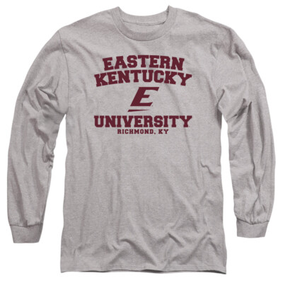 EKU Adult Long Sleeve T-Shirt Colonels Circle Logo, Athletic Heather, S-3XL