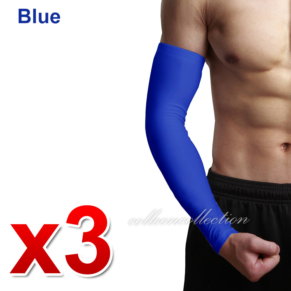 3 Pairs Cooling Sport Arm Stretch Sleeves Sun UV Protection Covers Golf