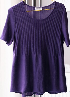 PETER HAHN WOMEN PULLOVER 100%WOOL M SIZE