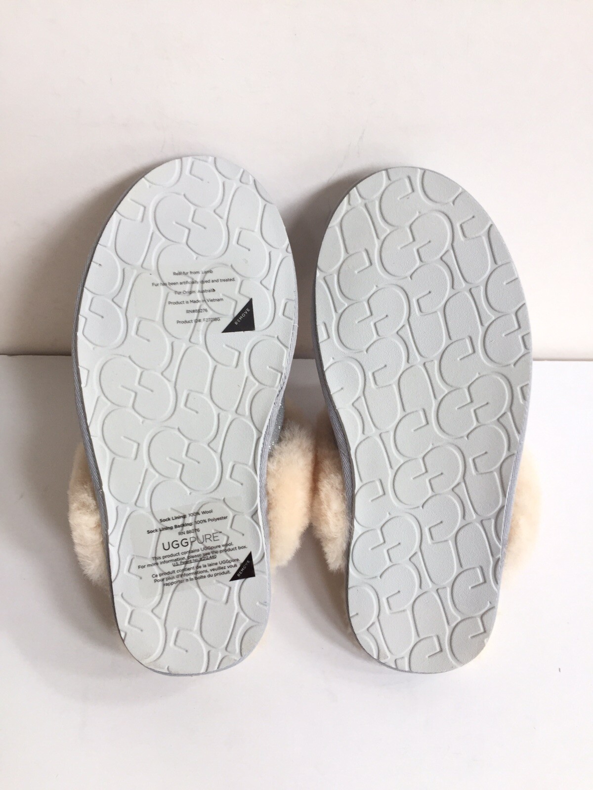 UGG SCUFFETTE II SPARKLE SILVER WOOL SHEARLING LINED SLIPPER US 6 / EU 37 / UK 4 image 5