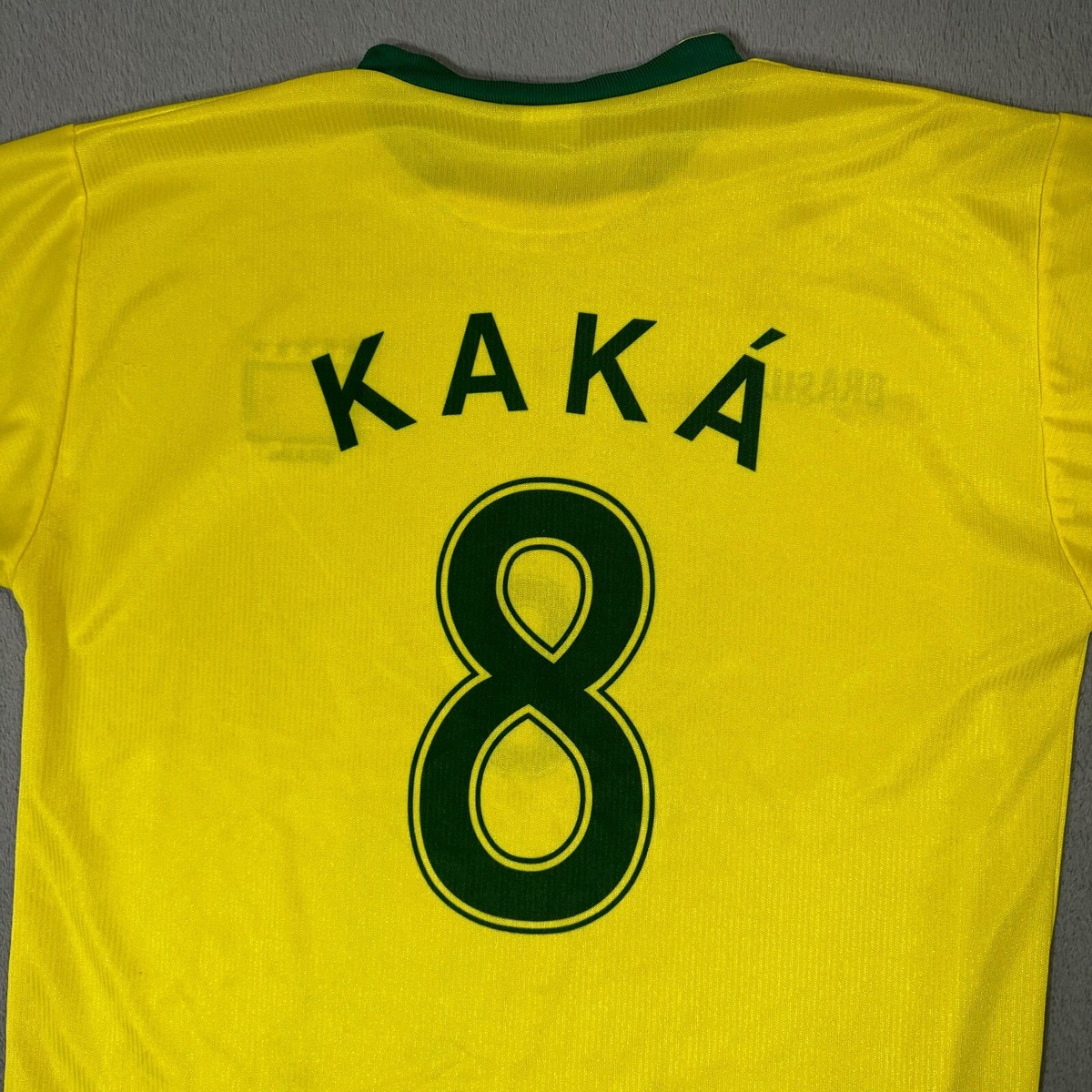 Brazil FC Kaka #8 Vtg Futbol Soccer Athletic Sports Home Jersey -M