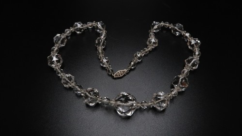 Antiguo collar de cuentas de cristal graduado con cierre de 14k GF tamaño: 16 pulgadas - Imagen 5 de 6