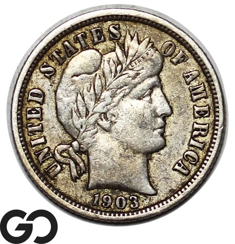 1903-O Barber Dime, Choice XF+