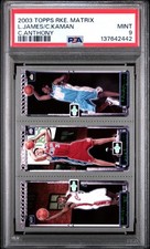 2003-04 Topps Rookie Matrix LeBron James Chris Kaman Carmelo Anthony PSA 9 Mint