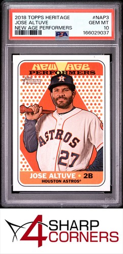 2018 TOPPS HERITAGE NEW AGE PERFORMERS #NAP3 JOSE ALTUVE POP 6 PSA 10