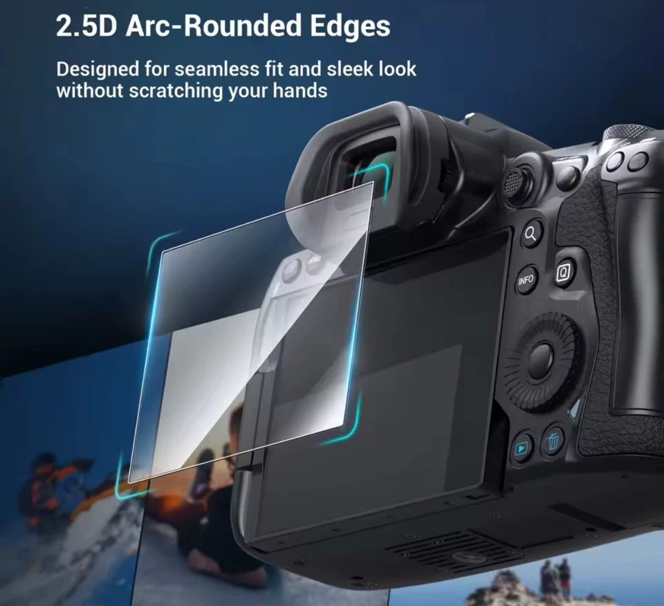 Protector de pantalla de vidrio templado 2 piezas para Canon EOS R8 R7 R6 Mark II R50 R10 R5 Foto 4 de 4