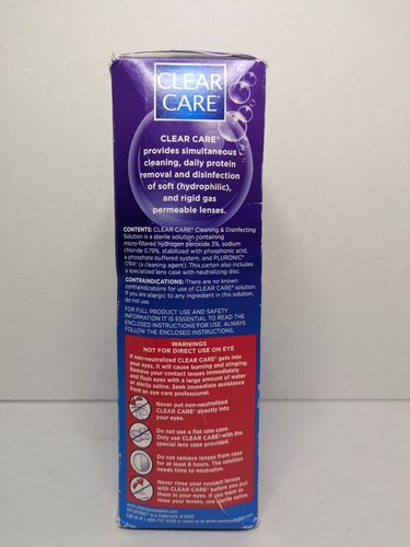 Alcon- Clear Care Triple Action Cleaning Twin Pack 2 x 12 Oz - Box Damage - Picture 6 of 6