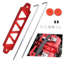 Aluminum Alloy Battery Tie Down Bracket, Hold Down Bracket Holder,Car red