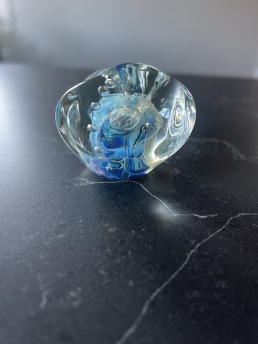 Large Robert Eickholt art glass paperweight Signed - Picture 1 of 8