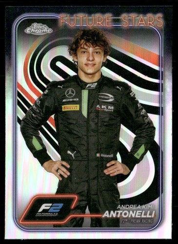 2024 Topps Chrome Formula 2 Future Stars Refractor F2 Andrea Kimi Antonelli