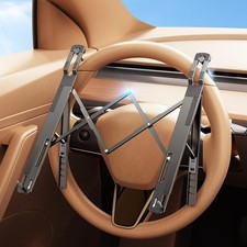 Adjustable Car Laptop Mount Tray Holder - Portable Steering Wheel Desk for Work,