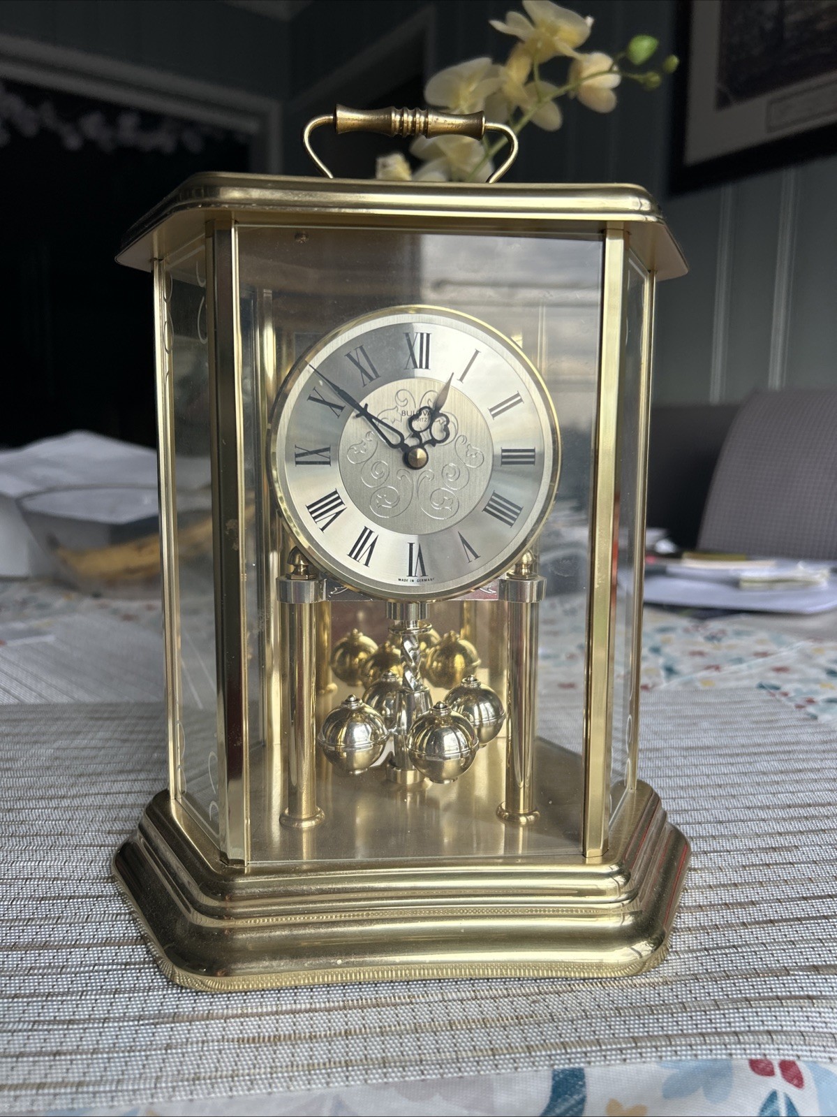 Clock Parts :  Bulova B8821 Heather Anniversary Clock