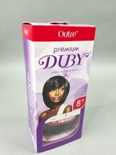 8" 1 Jet Black Duby Bob Human Hair Extensions Outre Weft Sew in or Bonding