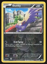 Pokemon Stunky Common 76/124 Dragons Exalted Reverse Holofoil LP