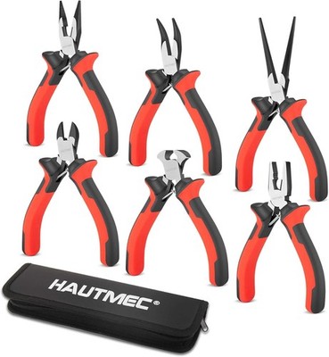 Hautmec 6pcs Mini Zange Set Hochhebel -Werkzeug -Set mit Mini -Nadel