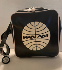 Vintage Repro Pan Am Black Innovator Carry On Zippered Flight Bag