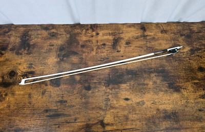 Vintage *RARE WHITE* MUSICARY MADE IN FRANCE 29'' 4/4 Violin / Viola Bow - VG+!