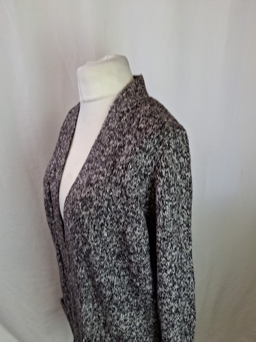 MAINE Women's Cardigan Grey UK22 Knitted Knit Tweed Edge Wool Blend L2579 - Picture 4 of 10