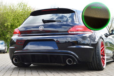 Heckansatz für Scirocco R Heckdiffusor R Line Stoßstange aus ABS OEM Optik