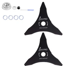 (2-Set 10" x 3T Steel Brush Blades – 2 Blades, 2 Washers and Adaptor Kit | fo...