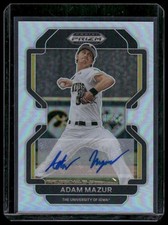 2022 Panini Prizm Draft Picks #PDP53 Adam Mazur Base Autographs Silver