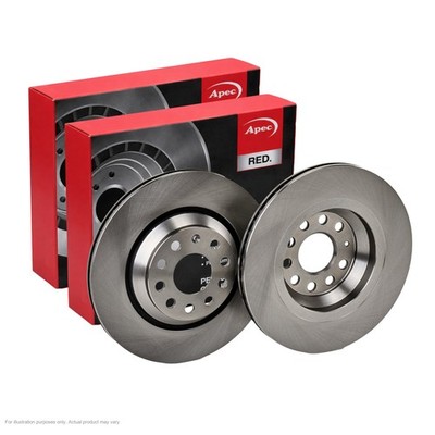 2x APEC Rear Brake Discs For VW SCIROCCO III (137, 138) 188kW/256HP/1984cc