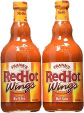 Frank's RedHot Wings Buffalo Sauce Red Hot Spicy Flavour Pack Bottles 2 x 680ml