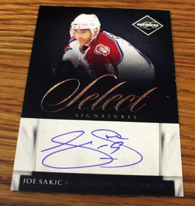 2010-11 PANINI LIMITED SELECT SIGNATURES JOE SAKIC 48/49 AUTO AVALANCHE CARD #3