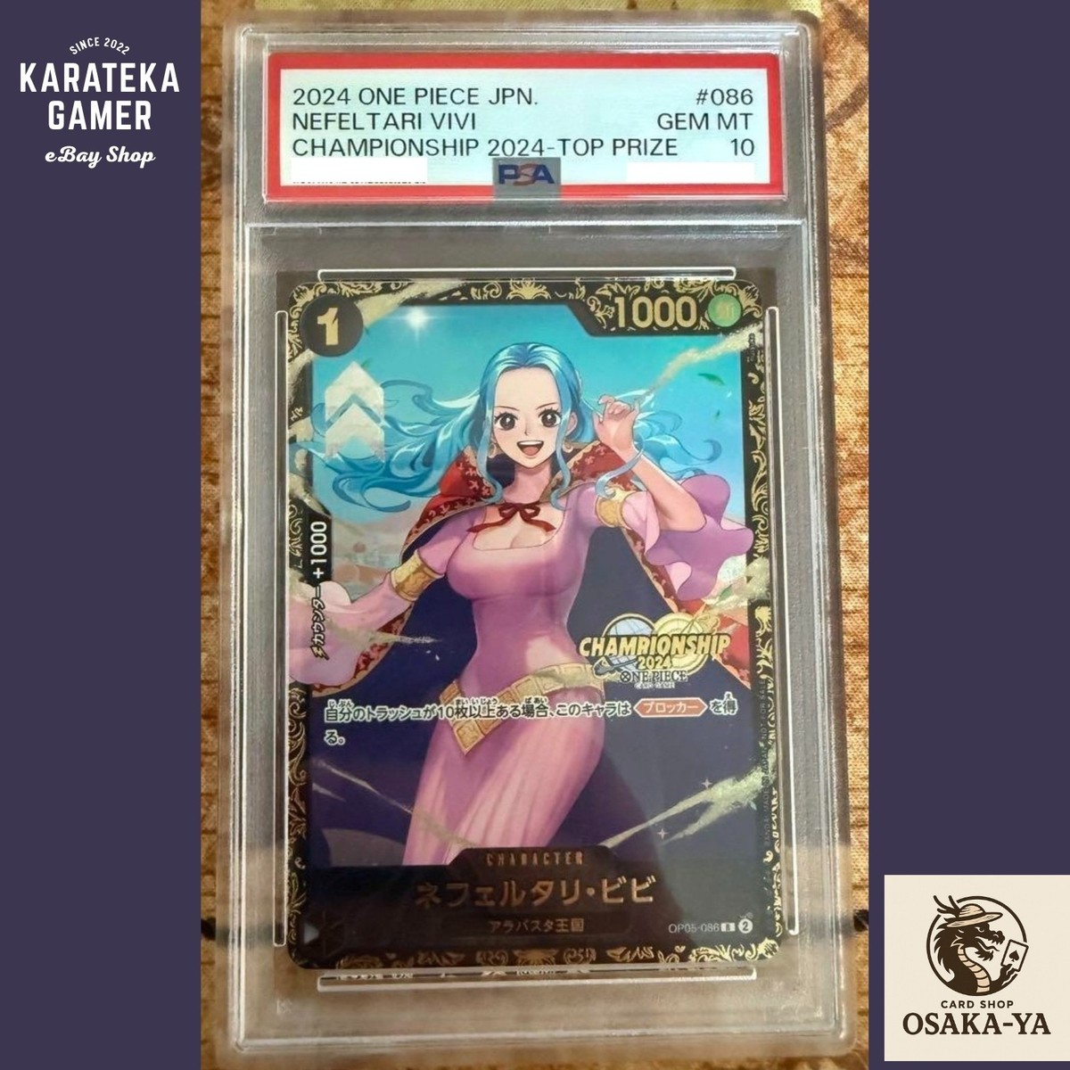 PSA 10 Nefeltari Vivi OP05-086 Championship 2024 Top Prize ONE