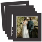 MBC Mat Board Center 5-Pack 10x10 Black Picture Mats for 8x8 Frames Bevel Cut