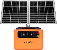 24 Hour Solar Electric Fence Charger, 30 Miles Solar Fence Energizer, 6-12KV Adj