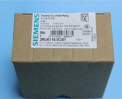 New SIEMENS Overheat relay 3RU6116-0CB1 3RU6 116-0CB1 0.18A~0.25A free shipping