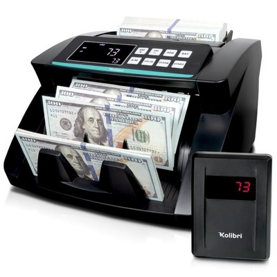 KOLIBRI Money Counter Machine, Advanced Fake Detection & LCD Display 1,500 Bills