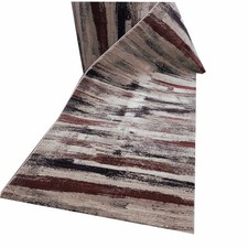 Boston Hallway Runner 80cm Wide Polypropylene Hall Runner Carpet Red Beige